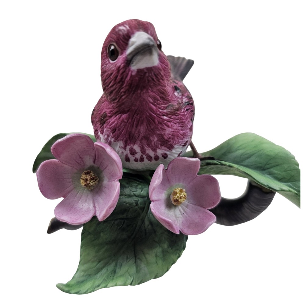 Lenox Purple Finch Fine Porcelain Bird Figurine 1991 Garden Bird Collection